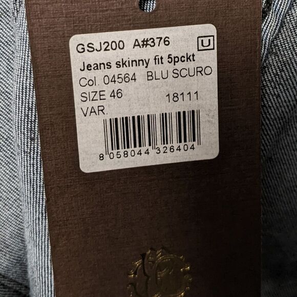 NWT ROBERTO CAVALLI Coated Skinny Jeans GSJ200 46 IT - Picture 8 of 10